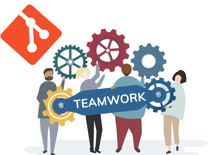 مفهوم همکاری تیمی در git   