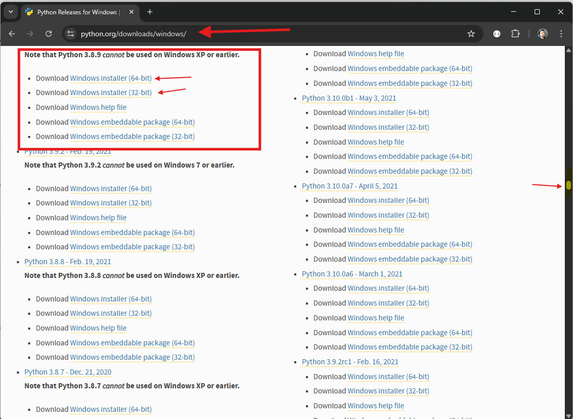 دانلود پایتون برای ویندوز 7