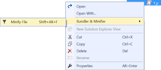 فشرده سازی minify فایل های css یا js در asp.net core 3