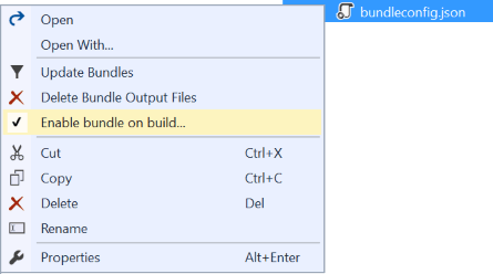 bundle خودکار بعد از build در asp.net core 3
